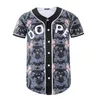 2020 été porter hommes Baseball maillots manches courtes 3D carte à jouer mode Base joueur maillot Baseball chemise hauts bouton