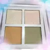 ¡En stock a la venta! Juego de maquillaje en caliente 3 piezas de paleta de resaltado más 3 piezas de pincel 4 colores Paleta de brillo Envío de DHL de alta calidad