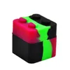 Mix Color Mini Cube Form Oil Box Silicone Oil Container Dab Rig Wax Container Rökningstillbehör för rökning AC112