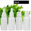 440pcs lotto da 30 ml di bottiglia di gocce in vetro glassata gamba in vetro bianco Dropper essenziale olio essenziale e succo di succo con 4 tipi in stock