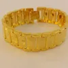 20mm dikke mannen armband armband gepersonaliseerde sieraden 18k geel goud gevuld klassieke mannelijke solide ketting armband cadeau