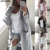 Jaycosin New Autumn Winte Women Cardigan Long Sleeve Hooded Solid 니트 2019 여성 유지 따뜻한 스웨터 오픈 스티치 코트 9822 T200101