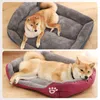 S-3XL Chiens Lit Pour Petits Moyens Grands Chiens Grand Panier Pet House Fond Étanche Doux Polaire Chaud Chat Lit Canapé Maison 8 Couleurs 201225