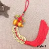 Rouge chinois nœud cinq Empereur Money Good Fortune Pendant Décoration Pendre Accessoires Car Lucky Charm Ancient Coin Copper Coins 1PCS6289806