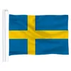 Sweden Banner 3ft x 5ft Hanging Flag Polyester Sweden National Flag Banner Outdoor Indoor 150x90cm for Celebration