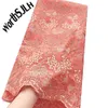WorthSJLH Latest Nigerian Lace Fabric Cotton Swiss Embroidered Laces Fabrics Teal Green Peach Dry Africa Lace High Quality Embroidery Design