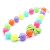 Colorful Bow Baby Kid Chunky Necklace Fashion Toddlers Girls Bubblegum Bead Chunky Necklace Jewelry Gift For Children