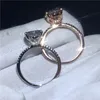 Choucong 2018 Obietnica Pierścień 925 Sterling Silver Oval Cut 3ct Diament Zespół zaręczynowy Pierścienie Dla Kobiet Biżuteria Ślubna