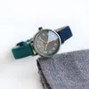 Julius Retro Bronze Case Jean Leather Band Arabic Index Watch Små handled Klocka för Ladies Fashion Casual Accessory Time JA-855