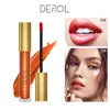 DEROL 16 Cores À Prova D' Água Fosco Batom Líquido de longa duração Vermelho Preto Lip gloss Maquiagem Vara Nu Beleza Lip Tint Cosméticos L3707227721