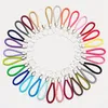 30 couleurs PU cuir tressé tissé porte-clés anneaux de corde Fit bricolage cercle pendentif porte-clés porte-clés de voiture accessoires de bijoux en vrac