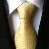 Жених галстуки Горячие 100% шелковые клетки для жениха Свадебная Жара