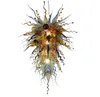 Art Deco Modern Murano Chandeliers Flower Hand Blown Glass LED Chandelier Lighting