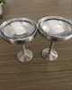 8oz Stainless Steel Margarita Martini Goblet Cocktail Glass Double Walled Vacuum Insulated Margaret Cup Wine Glasses Tumbler Ocean Freight