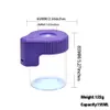 Partihandel Plastglas Light-up LED Air Tight Proof Lagring Förstoring Stash Jar Visa behållare 155ml Vakuum Seal Pill Box Case Bottle