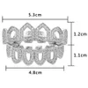 18K 골드 힙합 전체 다이아몬드 중공 치아 Grillz 치과 아이스 아웃 팡 그릴 교정기 치아 캡 뱀파이어 코스프레 랩퍼 보석 도매에게