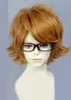 Tokyo Ghoul Nishiki Nishio Short Golden Brown Gelaagde Cosplay Haar Pruik