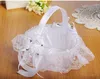 Top Lace Satin Chrysanthemum Girls Flowers Basket Wedding Flower Girl Basket Western Ceremony Articles Party Supplier8504539