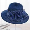 Ny sommar stor brim strand sol hattar för kvinnor UV skydd kvinnor keps hatt stil mode dam blommor sol hatt