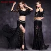 2018 Koronki Bellydance Costume 2 Sztuk Zestaw Topskirt Nowy Model Gorąca Sprzedaż Kobiety Belly Dance Garnitury Performance Wear Long Spódnica