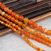 1strand/lot 6 8 10 mm schwarzer Naturstein -Perlen -Achate Yoga Spacer Runde Perlen für Schmuck Herstellung von DIY -Halsketten Armbändern