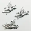 50 sztuk / partia Phoenix Ptaki Alloy Charms Wisiorek Retro Biżuteria Dokonywanie DIY Brelok Antyczny Srebrny Wisiorek Dla Bransoletka Kolczyki Naszyjnik 35 * 22mm