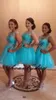 2019 Crystal Country Boho Beach Bridesmaid Dresses Elegant Cheap Wedding Party Guest Jewel Knee Length Junior Bridesmaid Gowns