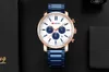 Curren Mens Watch Top Brand Luxury Fashion Casual Chronograph Дата нержавеющая сталь