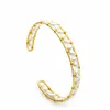 Luksusowe projektantki biżuterii Pierściołki Eleganckie mankiet Pearl Pierścienie z skorupą retro puplar Stard Fashing Designer Bracelets3677836