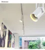 Modern spot ceiling lamp E27 holder track light lamp Rotated Track Lighting for store shopping mall lighting lamp White color