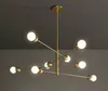 Lampadario postmoderno Loft Lampada a sospensione in rame molecolare di lusso Design nordico minimalista Lampade a sospensione per soggiorno semplici LLFA