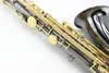 MARGEWATE Nouvelle Arrivée Bb Tenor Saxophone En Laiton Noir Nickel Or Surface Sax Instrument De Musique Avec Embouchure Livraison Gratuite
