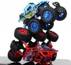 Véhicule jouet SUV modèle jouet alliage voiture d'escalade jouet 6 amortisseurs de roue sans batterie (bleu/rouge)