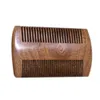 Universal Boutique Green Sandalwood Pocket Beard Hair Combs 2 Storlekar Handgjorda Naturt Träkam med fin och bred tand
