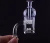 4 mm unterer Quarz-Banger, 10 mm, 14 mm, 18 mm Domeless-Nagel, Quarz-Banger-Nagel mit Quarz-Terp-Perle und rotierender Vergaserkappe aus Glas