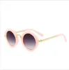 Enfants rond Vintage lunettes de soleil garçons Sport ombre soleil verre fille fleur impression lunettes mode enfants été plage écran solaire accessoire DYP1053