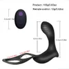 Usb Recarregável Massagem Da Próstata Masculina Com Anel de Controle Remoto Anal Vibrador Silicone Sex Toys Para Homens Butt Plug Penis Máquina Y190716