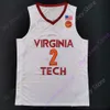 Coe1 Virginia Tech Hokies Basketball Jersey NCAA College Nolley II Nahem Alleyne Hunter Cattoor John Ojiako Maddox Keve aluma Justyn Mutts Storm Murphy Lyn Kidd Cu