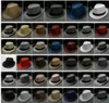 40 Designs Fashion Straw Hats Mężczyźni Kobiety Panama Hats Hats zwykły kolor Jazz Hat skąpe brzegowe czapki