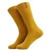 Fashion Mens Socks Combed Cotton Solid Color Business Socks for Man British Style Multi-colored Week Socks for Men Dress