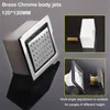 Bathroom Shower Faucets System SPA Misty Waterfall Rainfall ShowerHead Thermostatic Mixer LED Rain Shower With Massage Body Jets Set