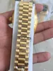 High-End Brand Men's Automatic Watch Date Big Black Surface Mechanical Sapphire Original 18K Gold Rostfritt Steel Buckle181R