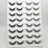 16 paires Multipack 3D Mink Hair Faux Coiffes Natural Wispy Fluffy Lashes Natural Eye Makeup Tools Faux Eye Lashes4226307