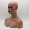 Dark Skin Black Lip Fiberglass Female Mannequin Head Bust For Lace Wig Jewelry And Hat Display213y7811872