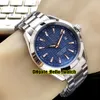 Nieuwe 41 mm Aqua Terra 150 m 231 10 42 21 03 004 blauwe rimpel wijzerplaat Zwitsers quartz herenhorloge roestvrij stalen armband hoge kwaliteit heren 2506