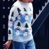 Warm Winter Xmas Christmas Knitwear Women Sweaters With Snowman Female Knitted Thick Pullover Ladies O-neck Sweter Jumpers Mujer