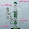 Glashukas Percolator Bong Rosa Purpurrote Dicke Bongs Wasserleitungen Rauchen Becherraum groß mit 18mm Schüssel