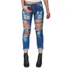 Jeans rasgados Denim Corredores Joelho Buracos Slim Fit Jeans Rock Star Womens Macacão Destruído Jeans Boyfriend Calças Lápis M4975718962