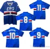 90 91 Sampdoria Mancini Retro Koszulki z krótkim rękawem w stylu rocznika 1990 1991 Koszulki piłkarskie Willi Italia Calcio Maglii Camiseta