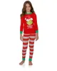 Julfamilj pyjamas Xmas Kids Adult Matching Christmas Striped Sleepwear Mother Father Dotter Boys Homewear Sets